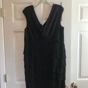 Adrianna Papell Black Evening Gown - Size 14W